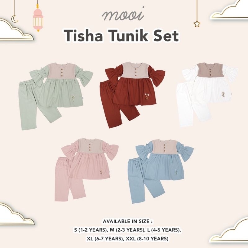 Tisha Tunik Set mooi/setelan anak tunik 1-10thn