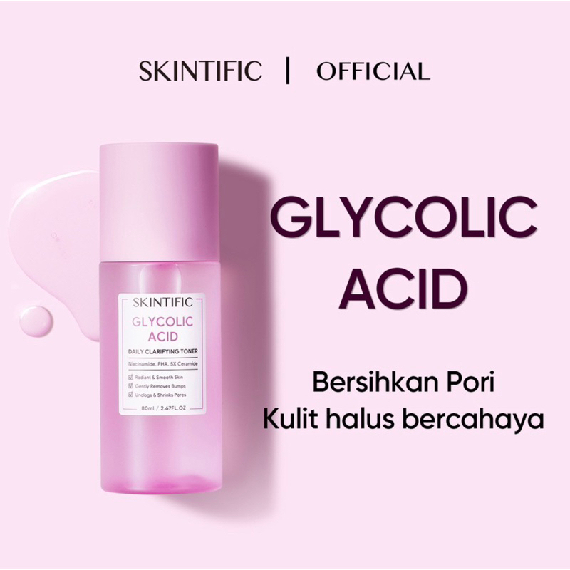 Skintific Glycolic Acid Daily Clarifying Toner 80ml