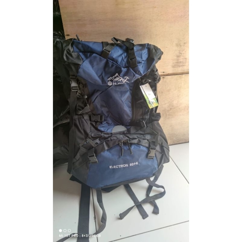 Tas Gunung H-ride 60L doubel Prame jaring di punggung Bonus coverbag