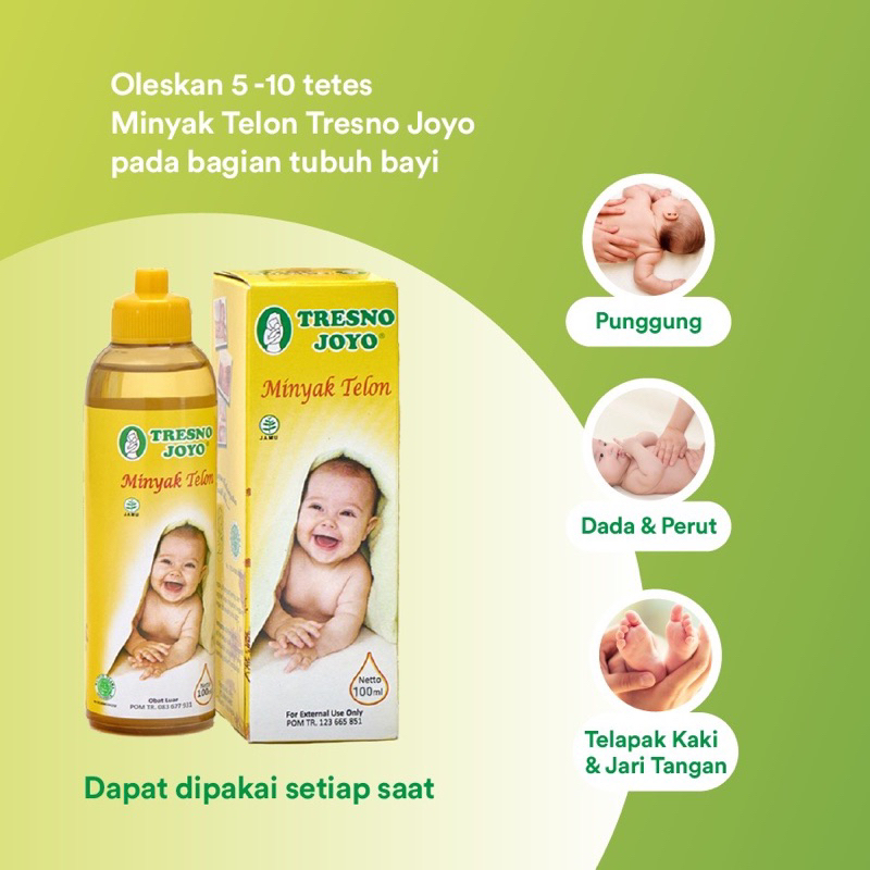 Tresno Joyo Minyak Telon Herbal Plus Citronella 100ml + 30ml Minyak Telon