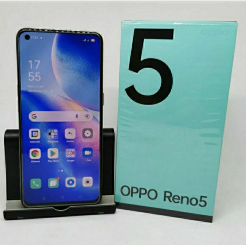 Oppo Reno 5 NFC 8/128 GB Handpone Second Bekas Resmi Original