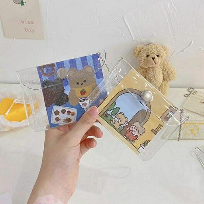 Dompet Kartu Transparan / Card Holder / Mini Pouch Transparan PC Holder