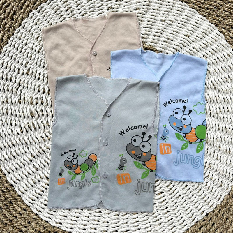 3 PCS Baju Lengan Kutung Bayi Bayi Atasan Bayi Baju Newborn Baju Bayi Baru Lahir Gift Bayi Hadiah Lahiran Bayi baju bayi lengan Pendek ASYAM BABY