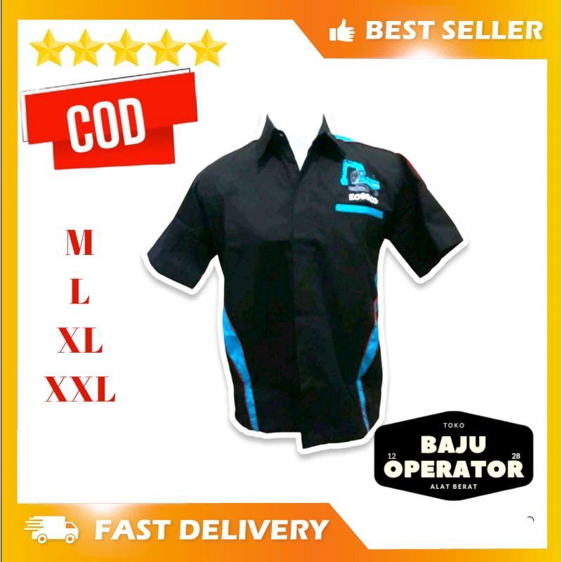 kemeja Kobelco / baju kobelco / baju alat berat / baju excavator kobelco