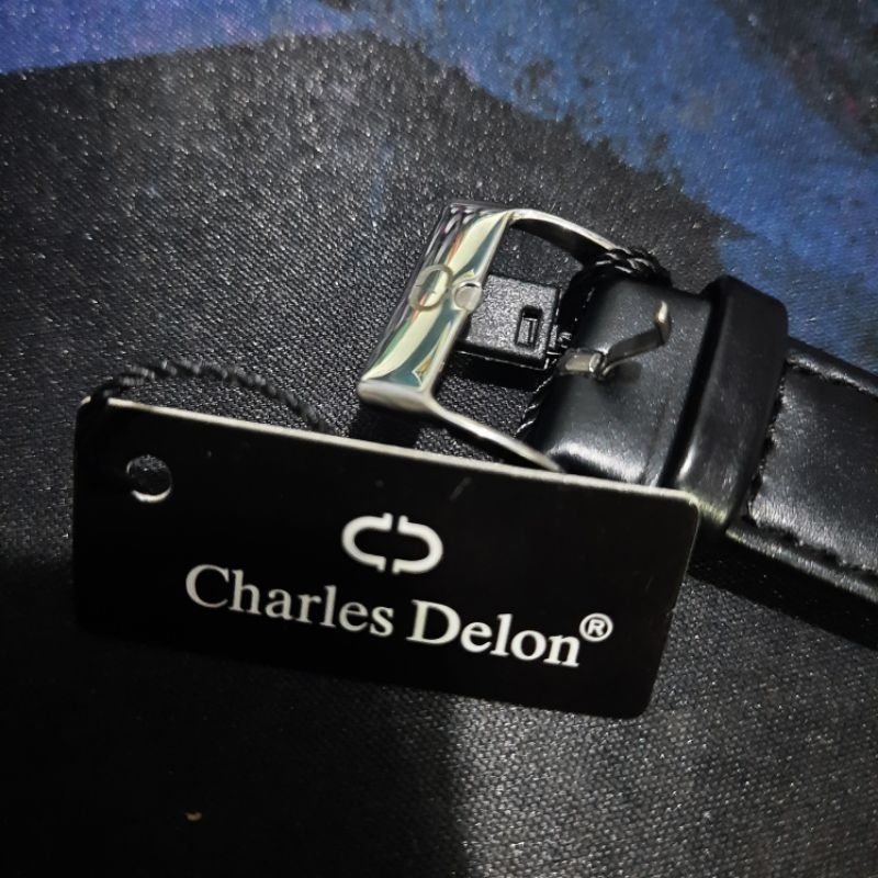 Jam Tangan Pria Charles Delon Original Gaya Formal Free Box