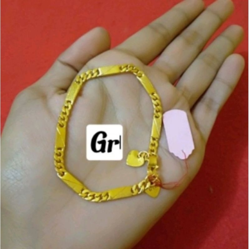 gelang plat nako,lps emas24k murni