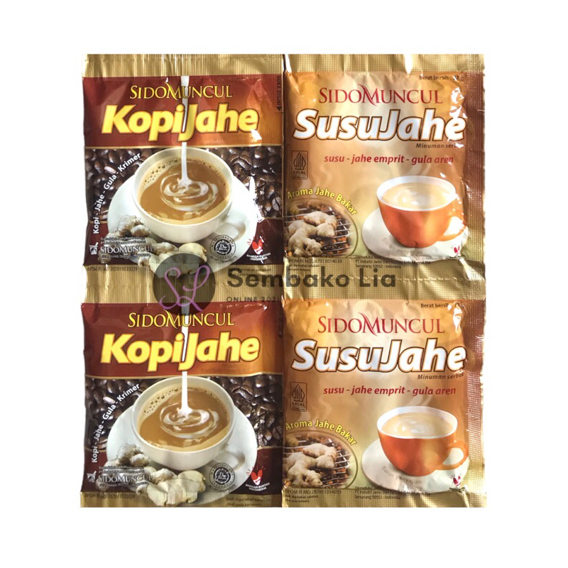 Kopi Jahe Sidomuncul Isi 10pc Sachet Sidomuncul Kopi Jahe Sachet / Susu Jahe Sidomuncul Renceng