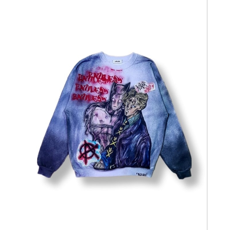 Crewneck design rework anime jojo bizarre adventure// killerqueen