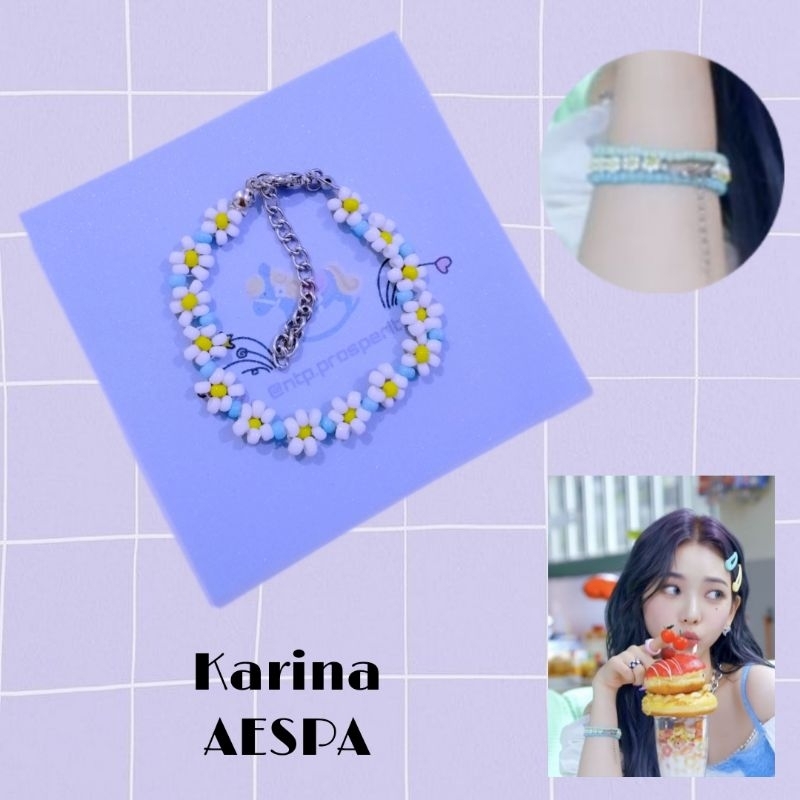 Aespa (Karina) Beads Bracelet / Gelang idol korea