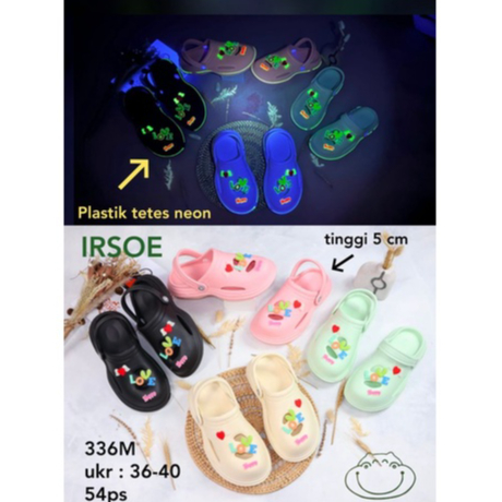 SANDAL PEREMPUAN TALI BELAKANG GLOW IN THE DARK TERBARU UK 36-40 336M