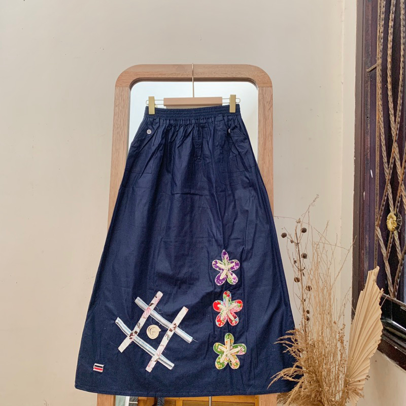 Flower Skirt | Rok Katun Bangkok | Rok Santri | Busana Muslim
