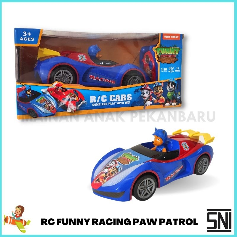 Mainan Anak Mobil Remote Control Rc Paw Patrol Batre Cas