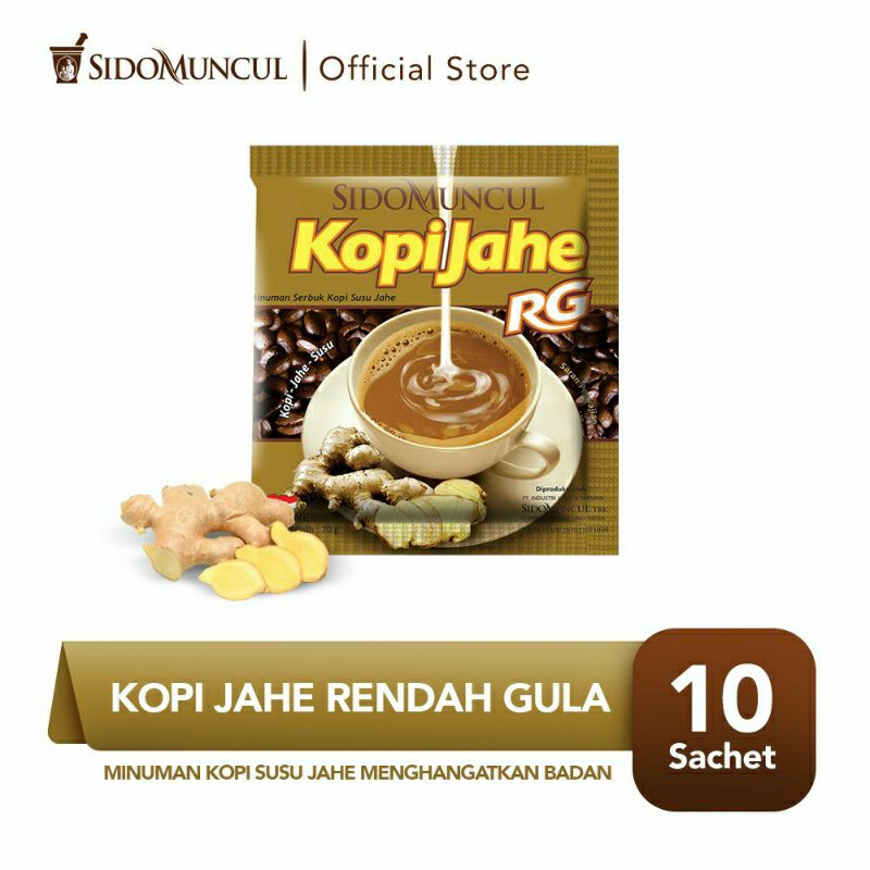 

Sido Muncul Minuman Kopi Jahe Rendah Gula 10's - Menghangatkan Badan