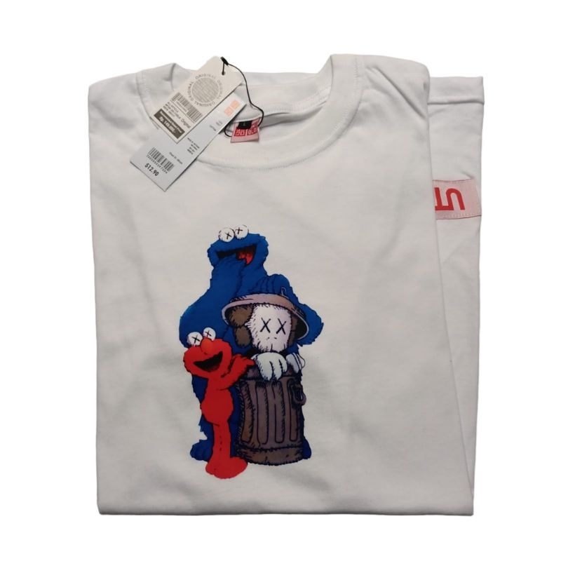 Kaos atasan unisex T-shirt uniqlo 3point Lengan pendek remaja/dewasa