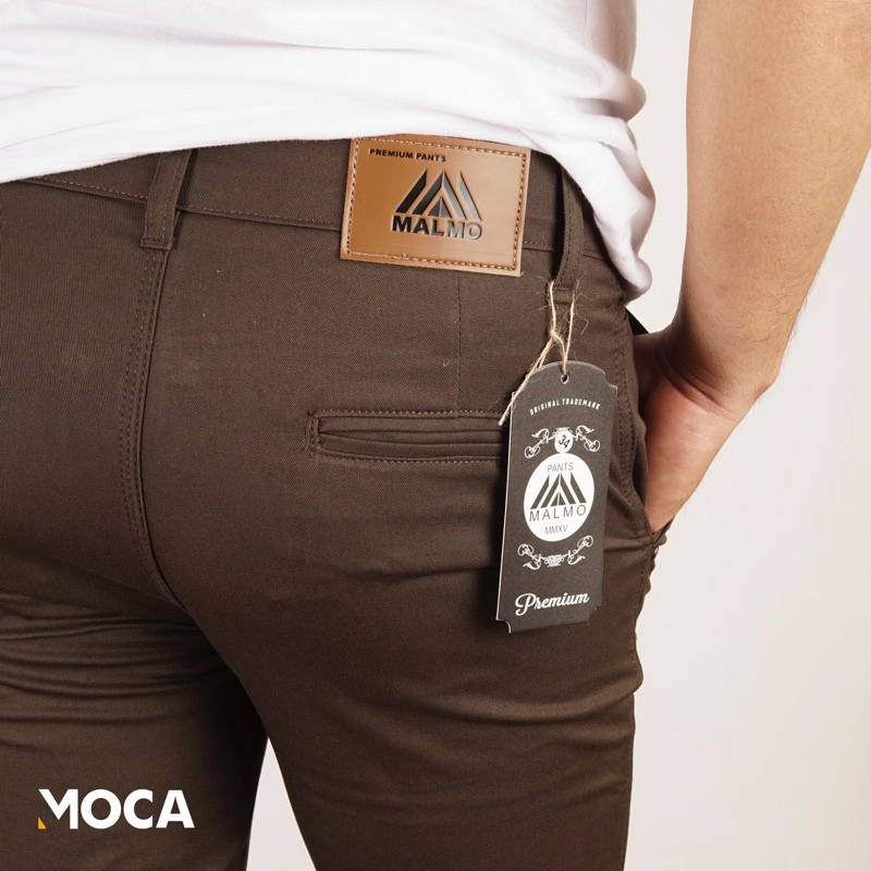 Long chino pants Mocca, Olive, Brown, Stone ( Size Up To 40) slim fit stretch / premium original