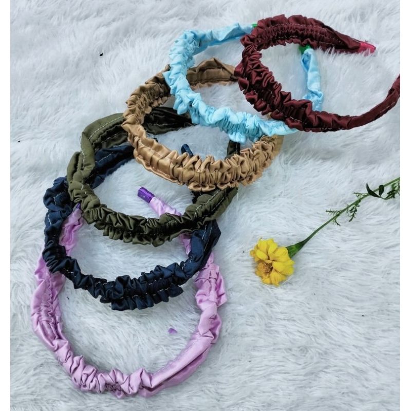 Bando Nagita serut kecil / bando Nagita satin