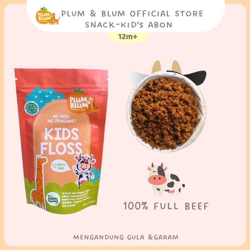 Plum &amp; Blum Kids Floss Sapi Ayam Ikan 60 gram / Plumandblum Abon Anak / Plum and Blum