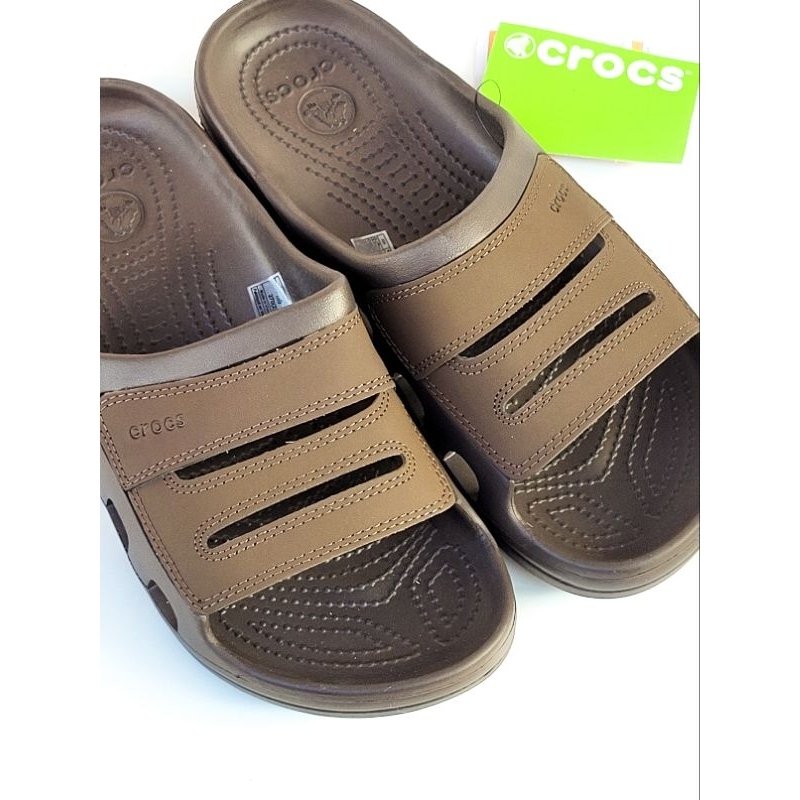 Crocs Yukon Mesa Slide 2 Sandal Selop Kulit Suede Pria Dewasa Sendal Karet Terbaru