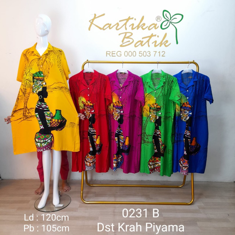 Daster Piyama Kartika Batik Kerah Premium Daster Kartika Batik Kerah Piyama
