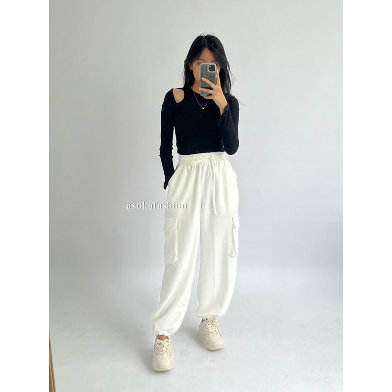 ASOKA Marion Pants Corduroy 1990 - Jogger Cargo pants - Celana Wanita Gorpcore unisex