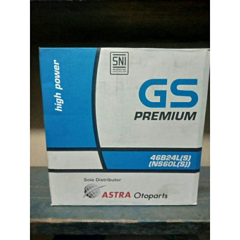 Aki GS Astra Hybrid NS60LS 12V 45Ah untuk Mobil Toyota, Honda, dan Lainnya