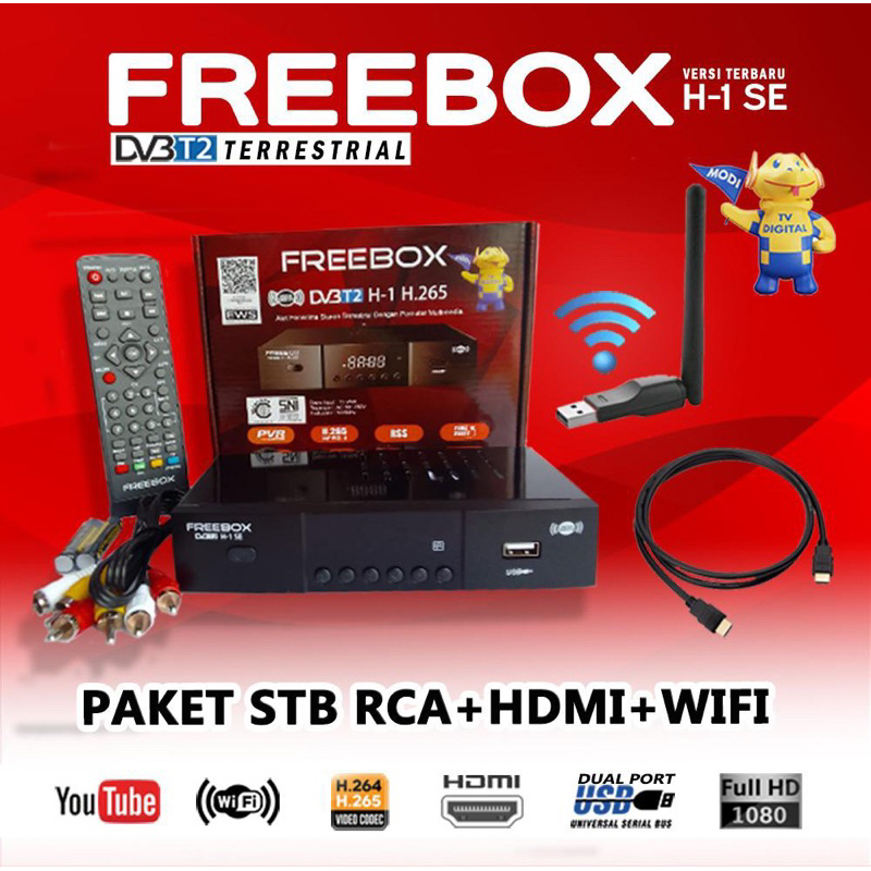 HARGA AGEN SET TOP BOX DVB-T2 FREEBOX H1 SE