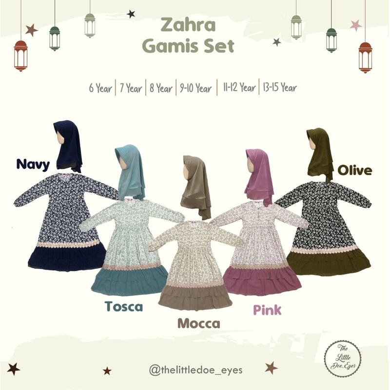 [READY] Zahra Gamis Set 6-10 Tahun