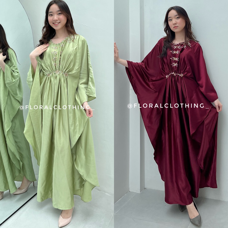 F509 kaftan satin premium busui friendly