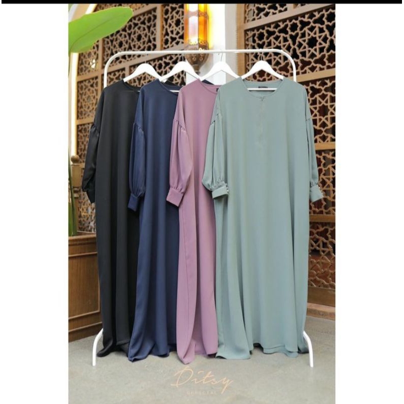 Levera abaya deep Lichen size S by ditsy/ abaya ditsy/ gamish abaya bahan mazen
