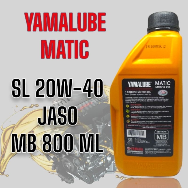 Oli Yamalube Matic Sj 20w-40 Mb 800Ml Motor Matic Yamaha