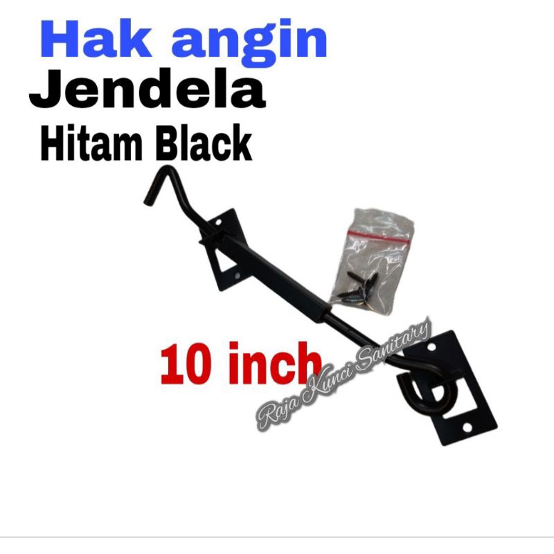 Hak angin jendela 8 inch hitam/10 inch Hitam/Penahan jendela Hitam Black