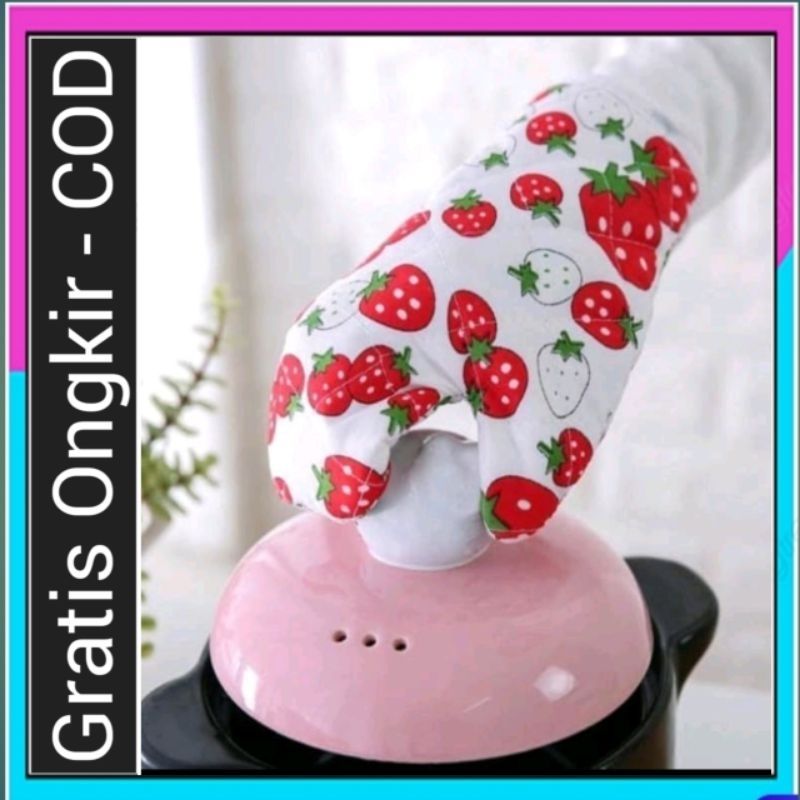 sarung tangan oven microwave masak dapur anti panas kitchen set gloves - RANDOM-TANGAN