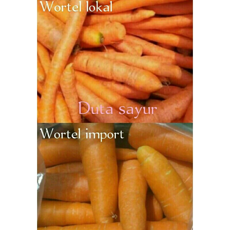 

Wortel lokal / Wortel import 220 gram