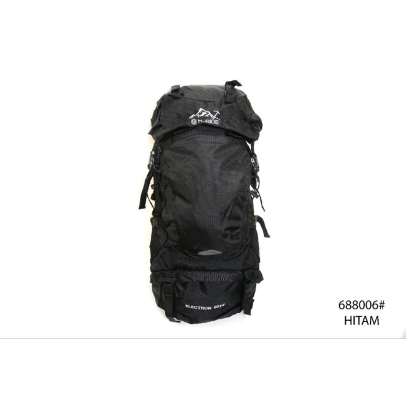 Tas Gunung H-ride 60L doubel Prame jaring di punggung Bonus coverbag