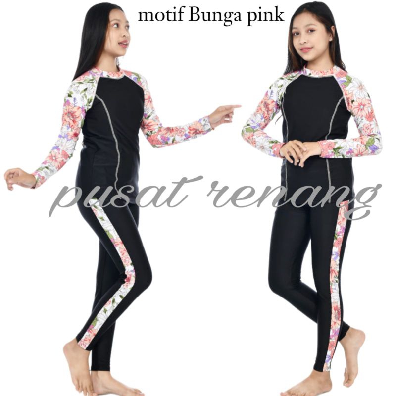 2-piece baju renang ABG - REMAJA usia 10-15 tahun baju renang baju renang panjang 2-PIECE REMAJA