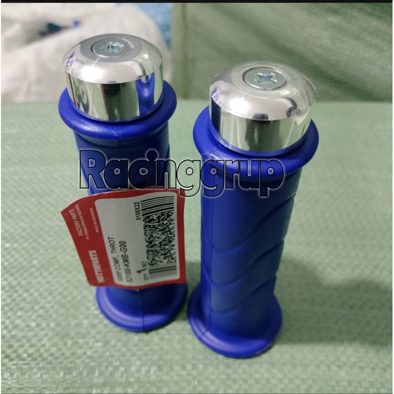 Biru Handgrip SUPRA X 125 / KHARISMA set Jalu stang model ori