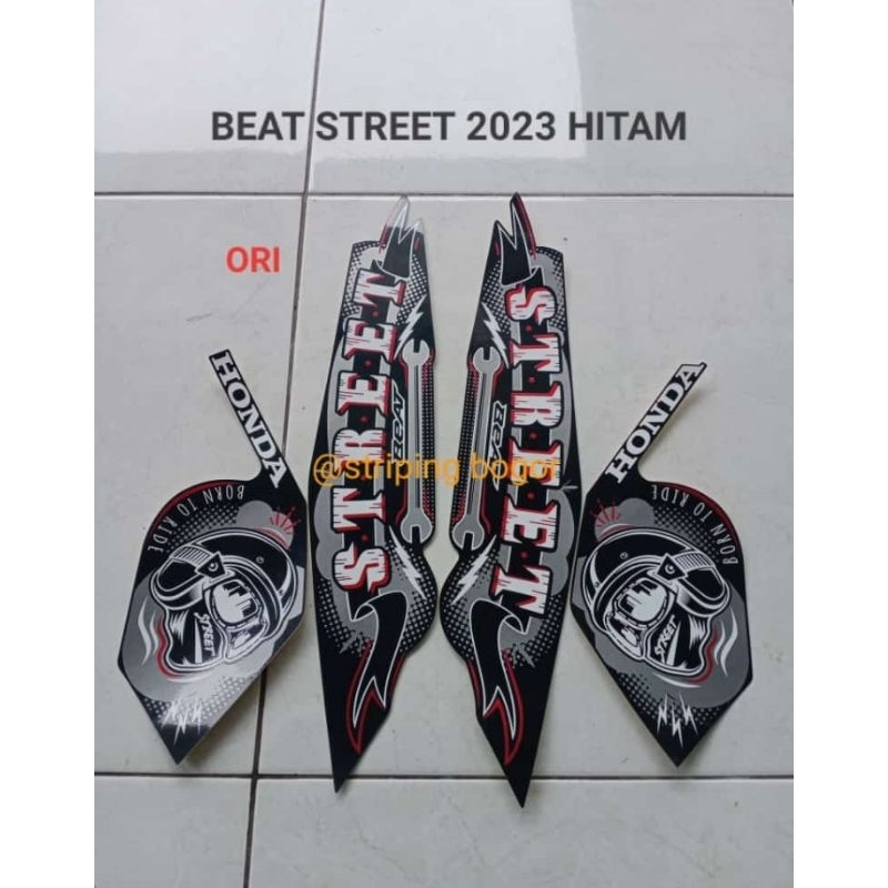 Stiker Striping Motor Honda Beat Street  2023 Black