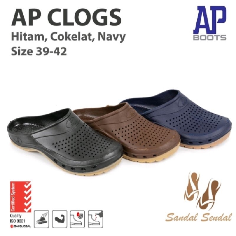 SANDAAL SLOP AP CLOG - SANDAL AP ANTI SLIP ASLI