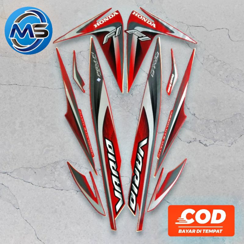 Stiker Striping Motor Vario 110 Fi 2014 2015 Merah