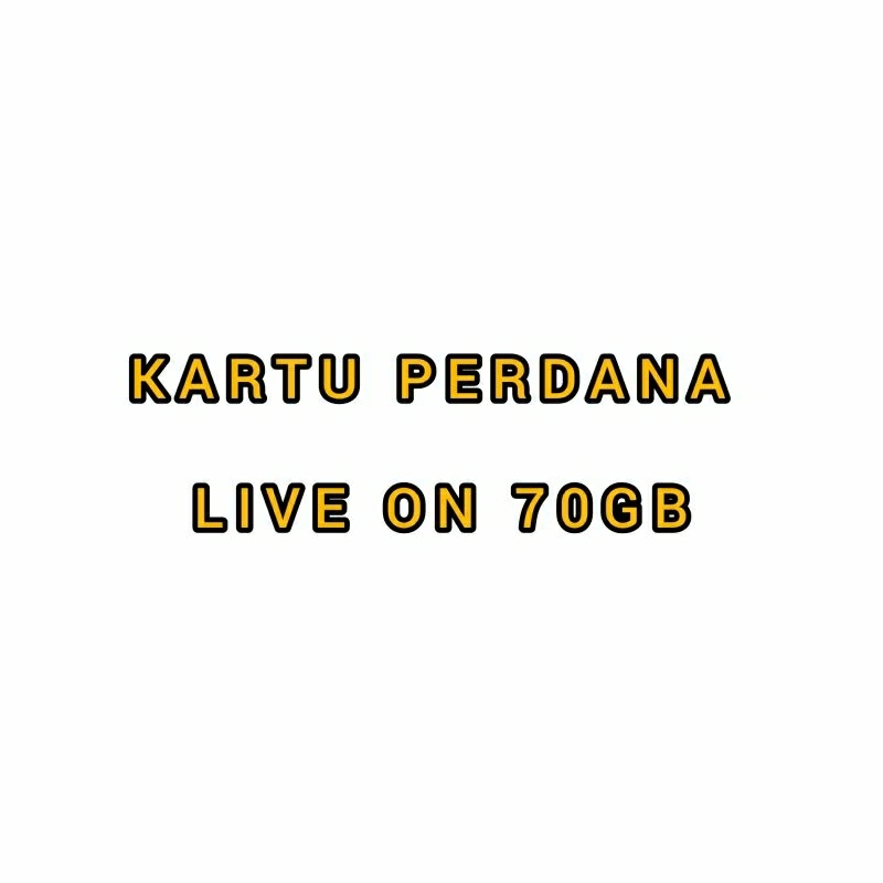 Kartu perdana live on xl 70gb (20gb utama+50gb streaming youtube)