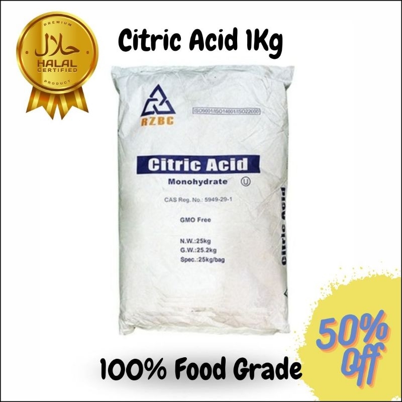 1Kg Citric Acid Monohydrate Food Grade