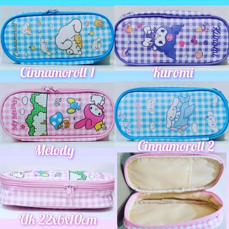 

tempat pensil resleting cinnamoroll melody kuromi