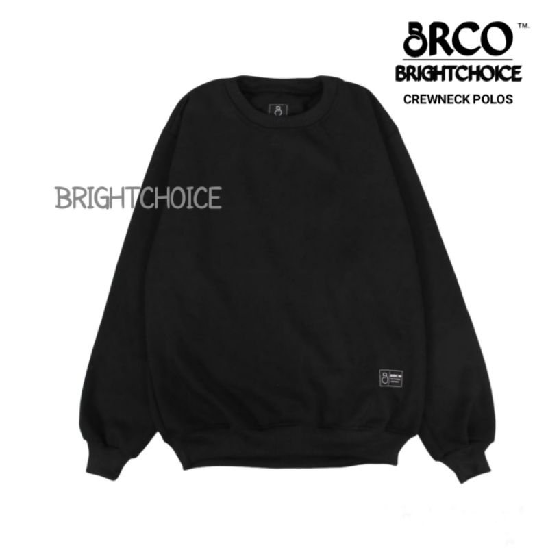 Sweater Crewneck Polos BRCO Switer Pria Wanita M L XL XXL(BAYAR DI TEMPAT)