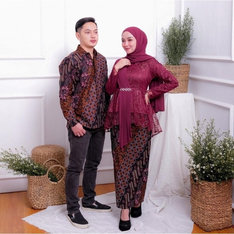 Maura Couple - Sania Ruffle Batik Couple Ori Ndoro Jowi DNT Garansi Termurah Shopee - MOTE WIDYA MAR