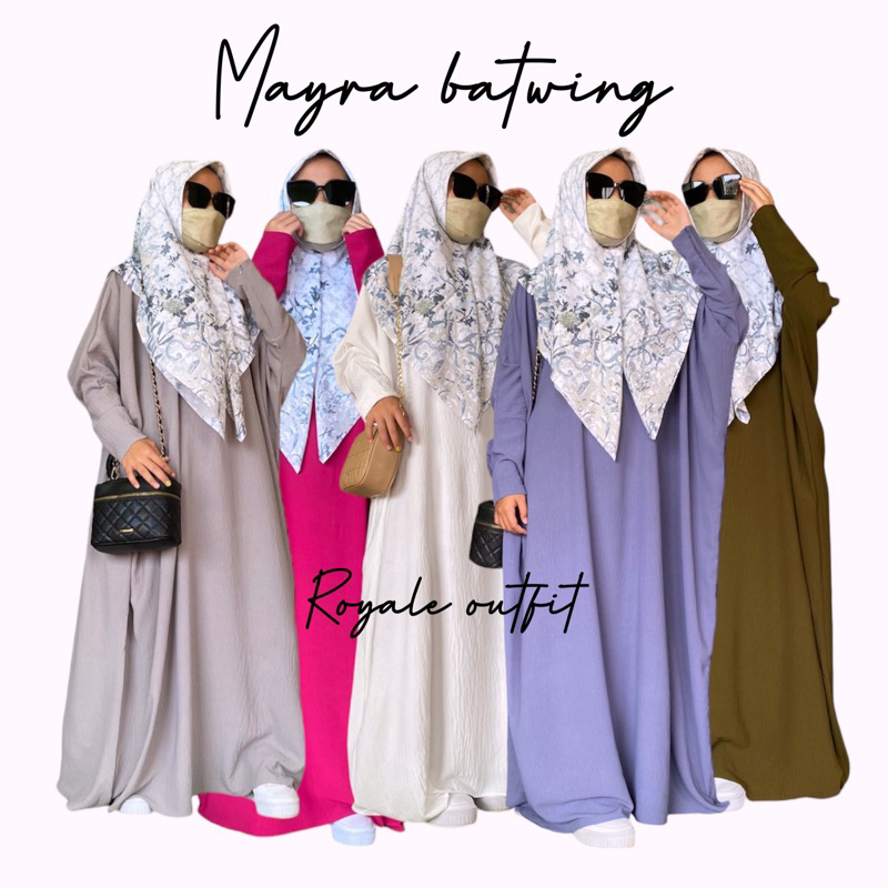 Mayra abaya batwing crincle premium