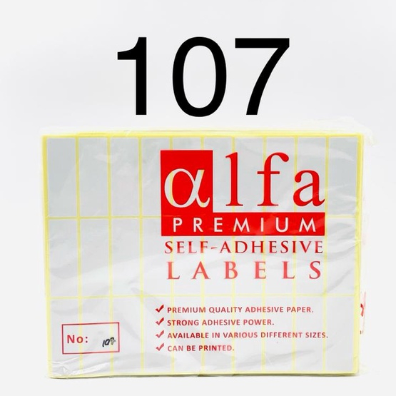

STICKER LABEL ALFA 107 / Stiker Sticker Label Nama Undangan Harga Alfa No 107 / 18 mm x 50 mm
