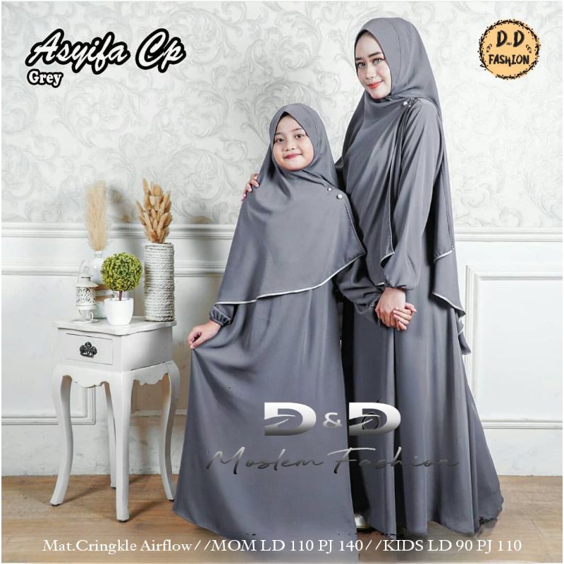 ASYIFA GAMIS SYARI COUPLE KIDS &amp; MOM TERBARU BY D&amp;D