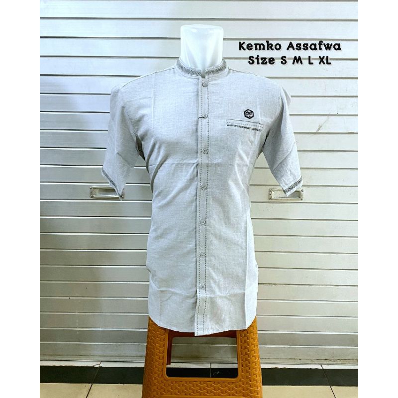 KEMEJA KOKO AS SAFWA LENGAN PENDEK KEMKO MUSLIM