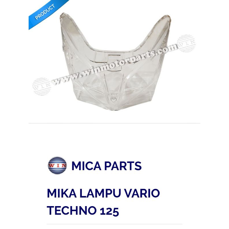 Mika Lampu Vario Techno 125 / Kaca Lampu Depan Vario Techno 125 WIN