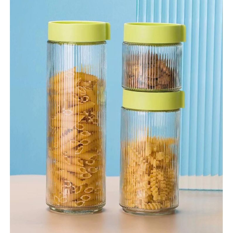 Toples Kaca Set Garis Vertikal